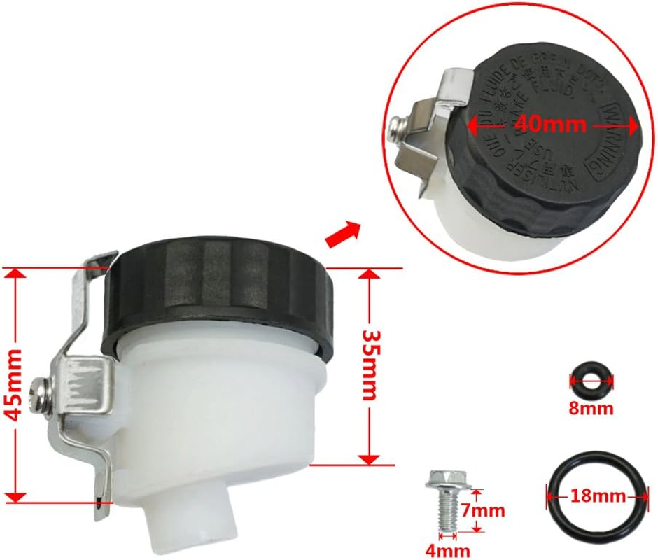 Lefossi Motorcycle Front Clutch Master Cylinder Clutch Pump Tank Oil Cup Fluid Bottle Reservoir for Honda VTR1000F 1998-2004 RVT1000R 2000-2006 CBR1000RR 2004 2005 2006 2007 image number 2
