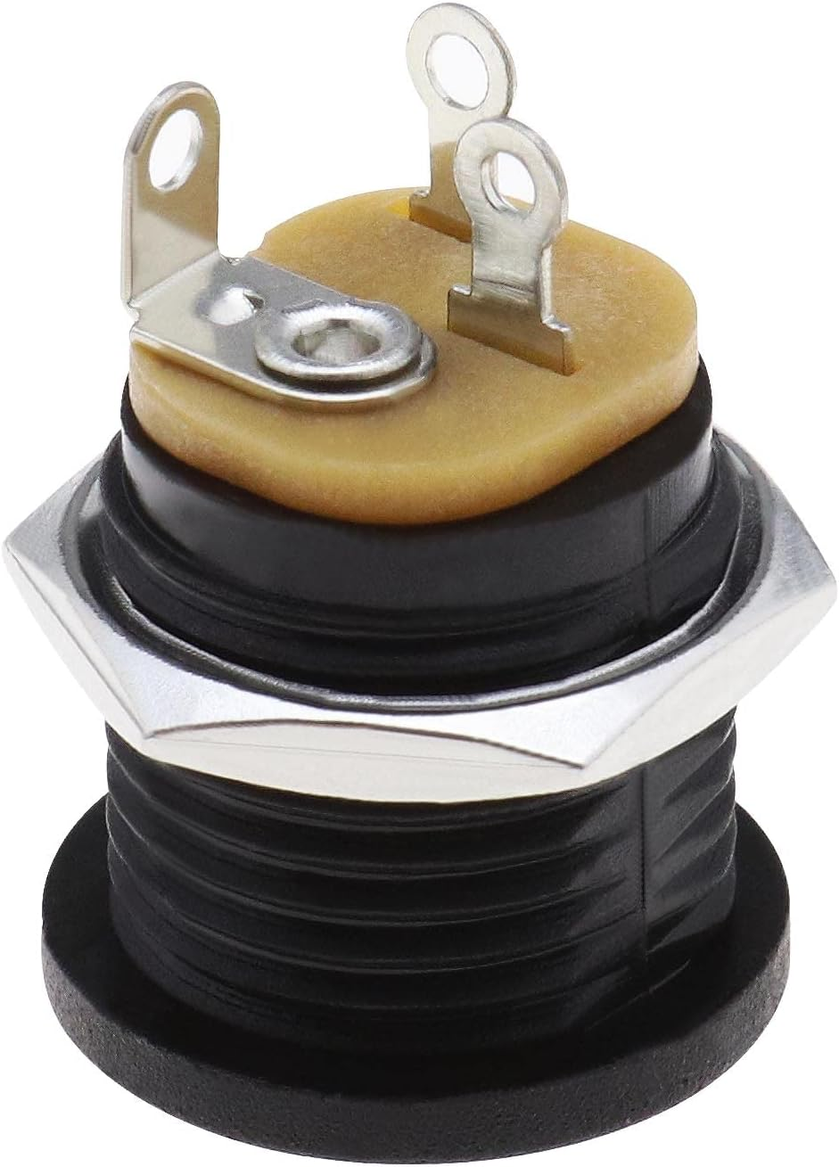 SING F LTD 10Pcs 5.5Mmx2.1Mm DC Power Jack Socket 3 Pin Female Panel Mount Connector DIY Guitar Effects Pedal 2.1Mm Power Socket Female Connector image number 2