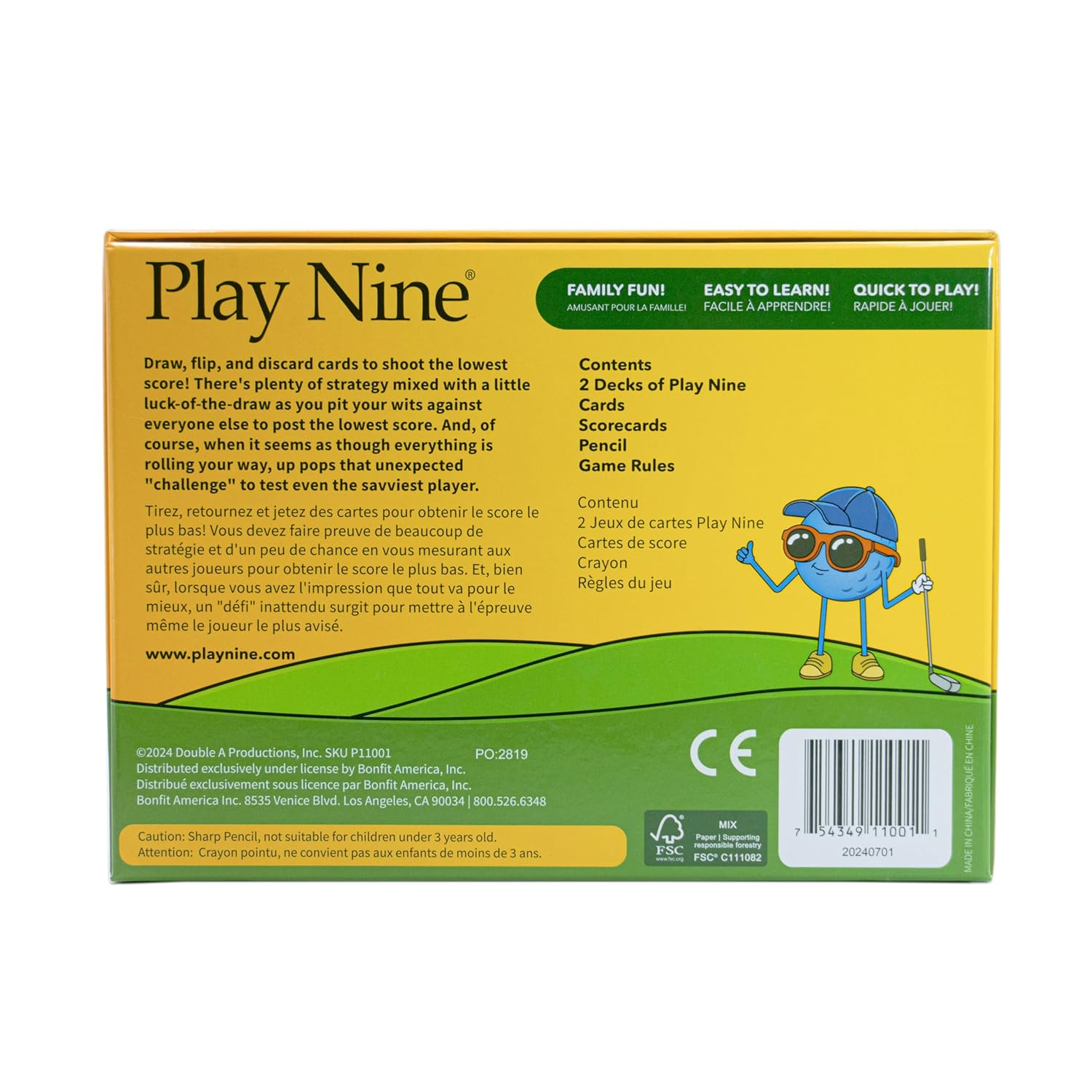 Play Nine - the Golf Card Game for Friends & Families, Fun Strategy Game for Couples, Easy to Play Card Game with Kids, Teens & Adults image number 2