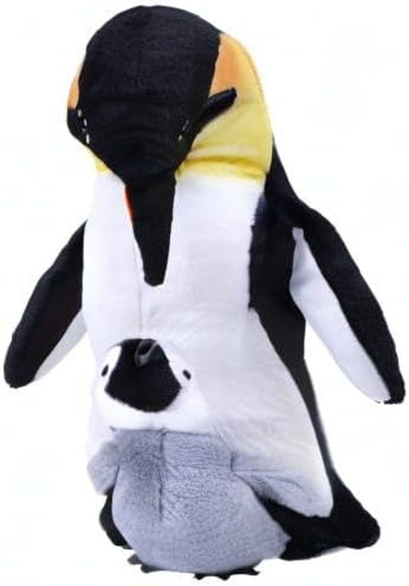 Wild Republic Mom and Baby Emperor Penguin, Stuffed Animal, 12 Inches, Plush Toy, Fill Is Spun Recycled Water Bottles image number 1