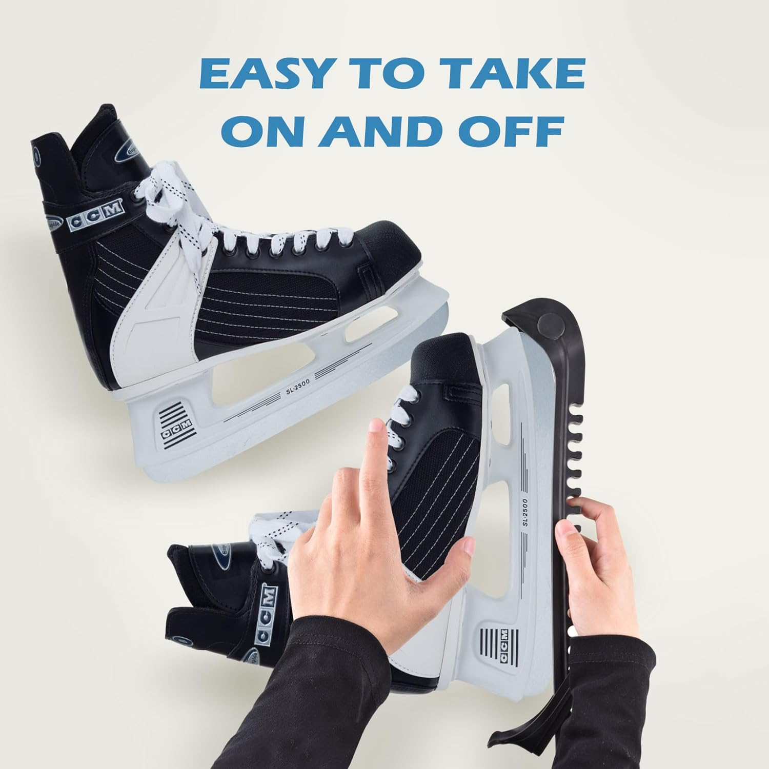 Ice Skate Guards, Hockey Skate Guards, Figure Skate Blade Guards, Hockey Stick Blade Protector for Ice Skating Shoes, Ice Hockey Skates Blade Covers, Ice Skating Accessories for Kids Adults image number 6