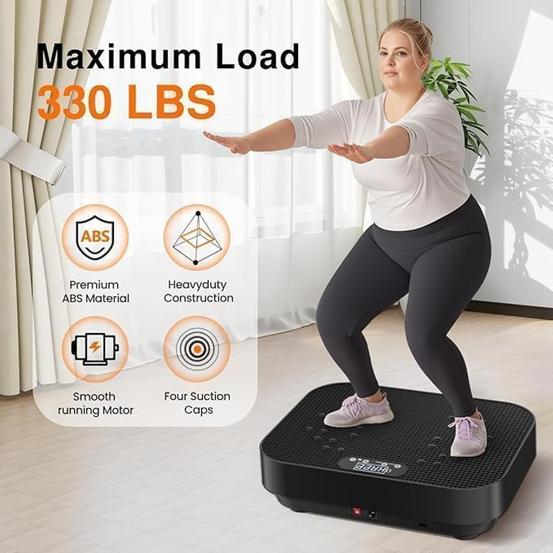 Vibration Plate Exercise Machine Lymphatic Drainage, Portable Full Body Vibration Platform Machine for Weight Loss, Full Body Workout Vibrate Fitness Platform image number 3