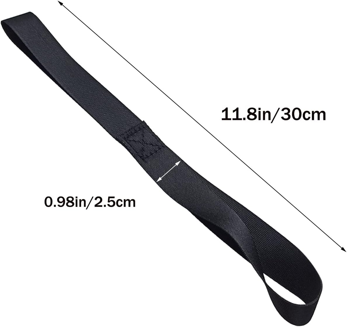 Black Soft Loop Tie down Straps (6 Pack) 4500Lbs Breaking Strength and 1500Lbs Load Capacity, 12 * 1In Heavy Duty Tie down Loops for Securing ATV UTV Motorcycles Scooters Dirt Bikes Lawn Equipment image number 6