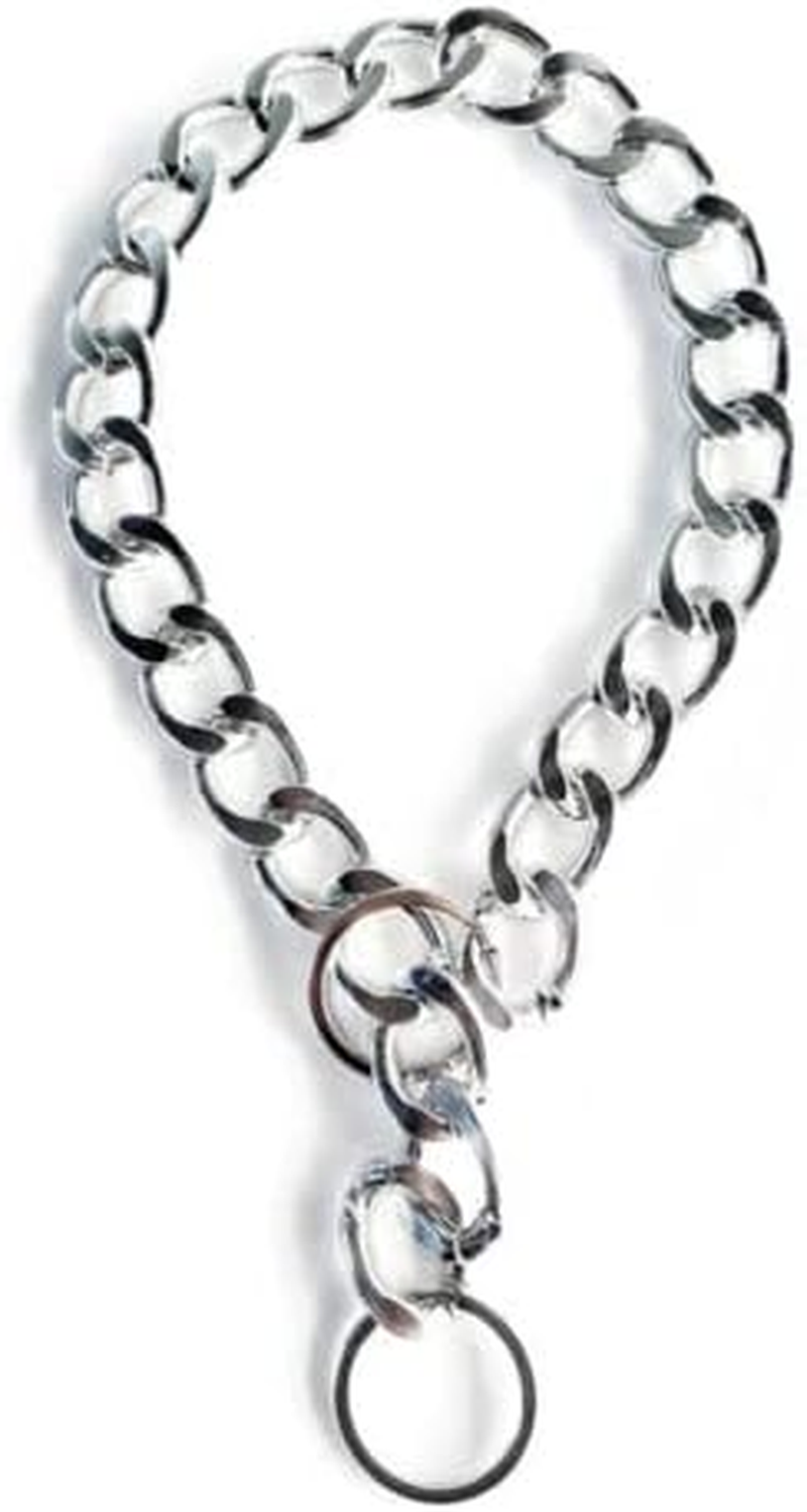 Dog Chain Collar Heavy Duty Choker Double Pet Slip Check Twist Link Chrome Chain, Water-Resistant, Ideal for Medium & Large Breeds