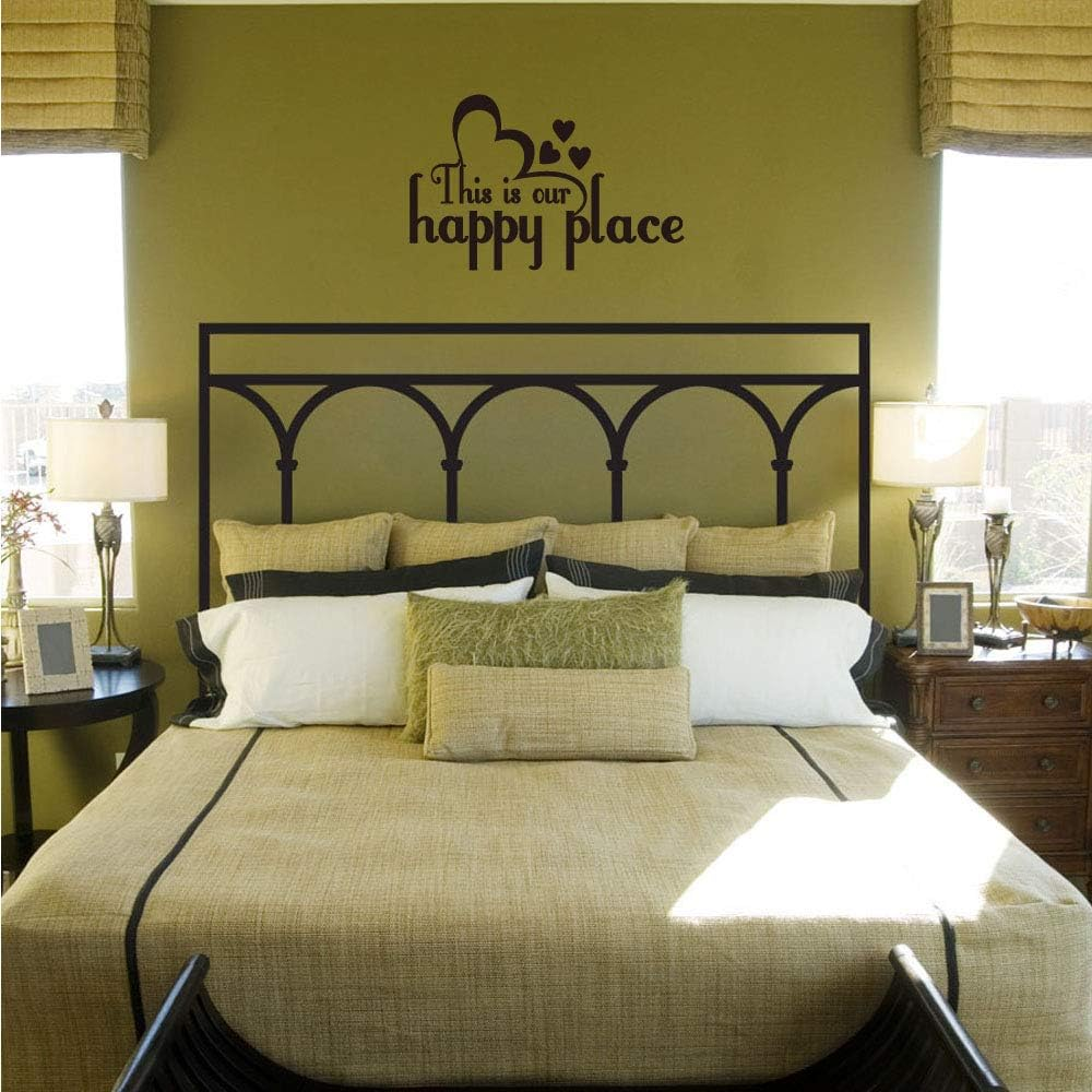 This Is Our Happy Place Family Wall Decal Love Quote Vinyl Lettering Home Decor image number 5