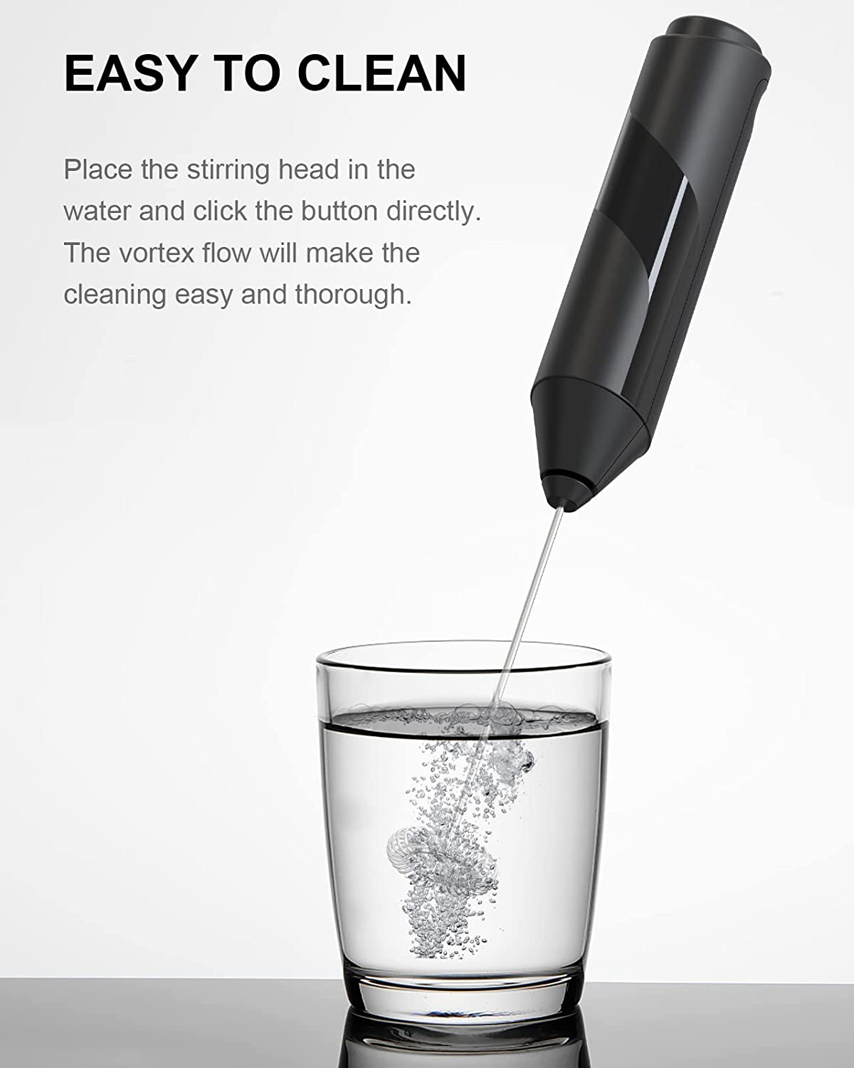 COKUNST Milk Frother Handheld, Battery Powered Drink Mixer for Matcha Coffee, Electric Portable Whisk Drink Mixer Mini Foam Maker for Hot Chocolate Frappe Latte image number 3