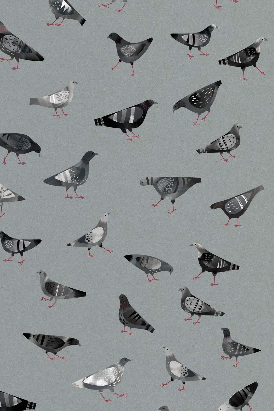 Notes: a Blank Dot Grid Notebook with Pigeons Doing Pigeon Things Cover Art image number 1