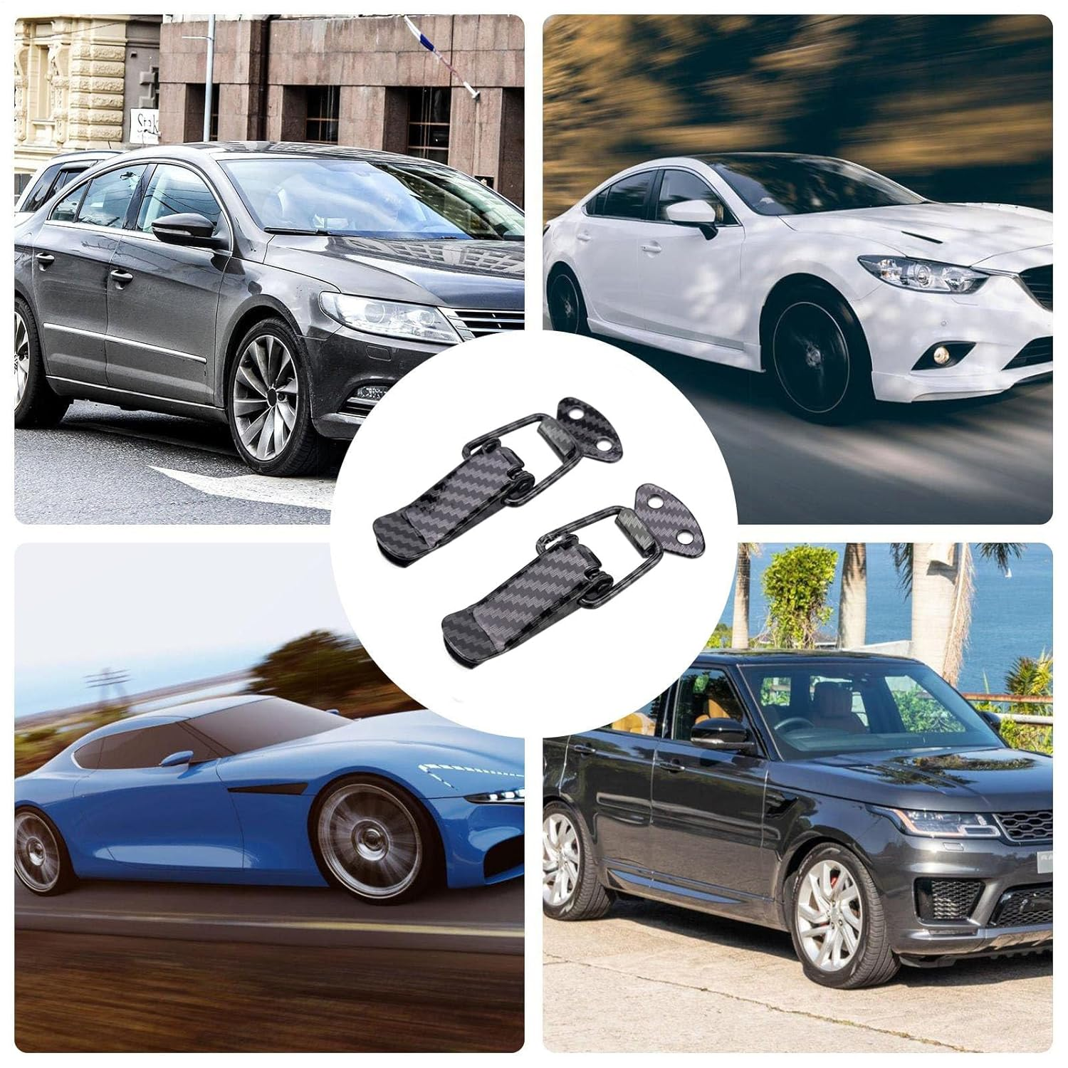 Car Bumper Hook Lock Clips | 2Pcs Front Rear Bumper Fastener, Car Bumper Clip Hasp, Security Hook Lock Clips, Sturdy Quick Release Fasteners for Cars, Trunks, Fenders image number 4