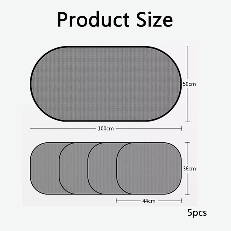 Car Window Shade for Side Windows, Foldable Double-Layer Mesh Sunshade with Strong Suction Cups, UV Protection Heat Block for Kids Pets, Universal Fit Car Sunshade,36Cm*44Cm(2Pcs) image number 5