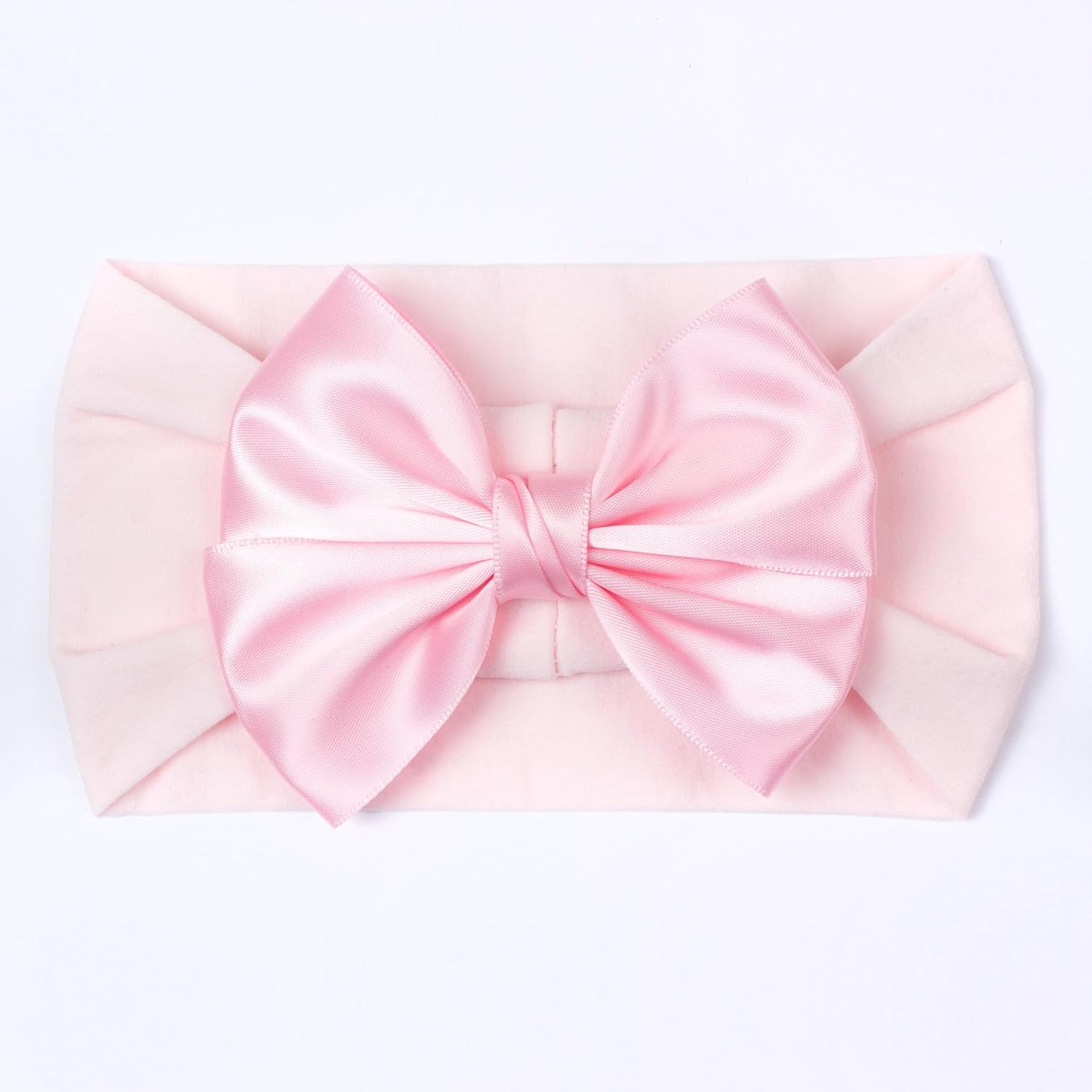 Baby Girls Bow Headband Baby Turban Elastic Headwrap for Newborn Infant Toddler Hair Accessories (Red Pink, One Size) image number 3