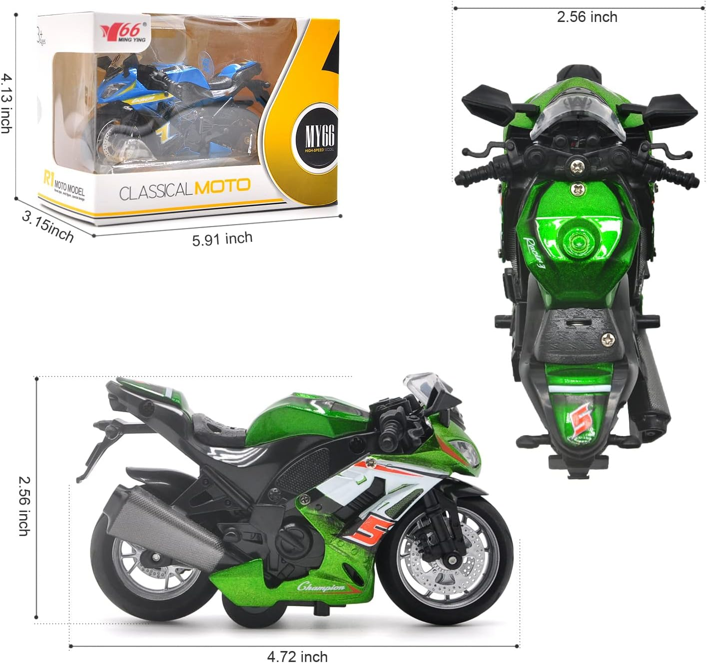 Toy Motorcycles, Diecast Motorcycle Toy with Music Lighting,Toy Motorcycle for Kids 3-9,Toy Motorcycles for Boys (Orange) image number 6