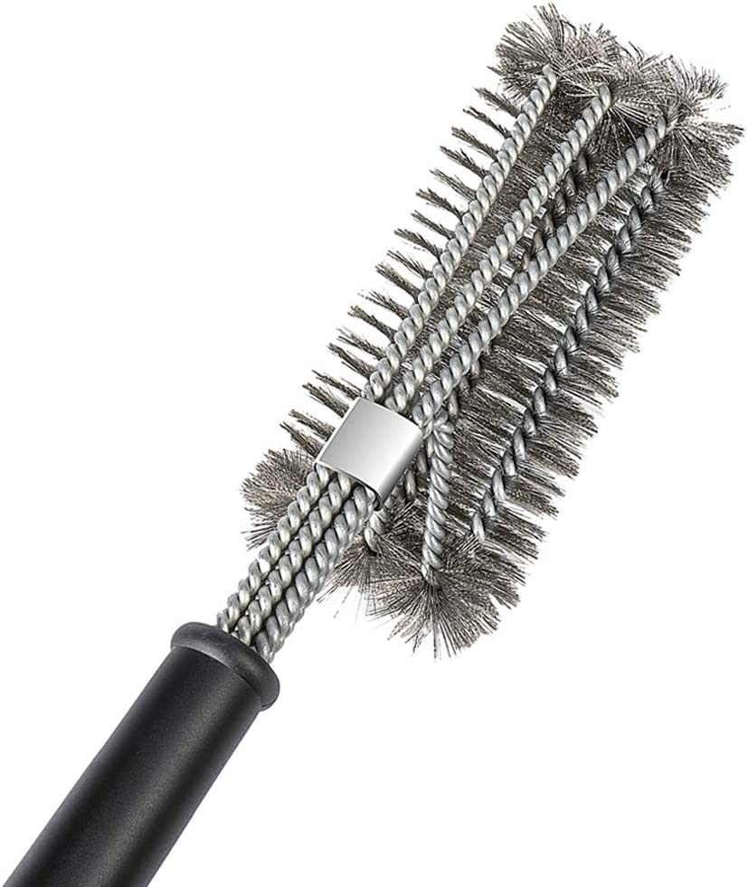 Perfect BBQ Grill Brush, 18" Grill Brush - Stainless Steel Brush W/Wire Bristles 3-In-1 Grill Cleaner Provides Effortless Cleaning, Great Grill Accessories Grill Cooking Grates image number 5