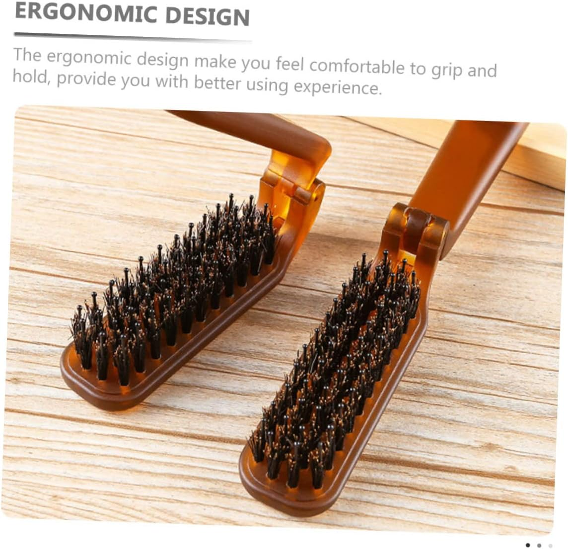 Anneome 2Pcs Portable Folding Combs Professional Travel Hair Combs for Salon and Hotel Use Ergonomic Design for Easy Styling and Comfort Durable Convenient Hair Accessories image number 2