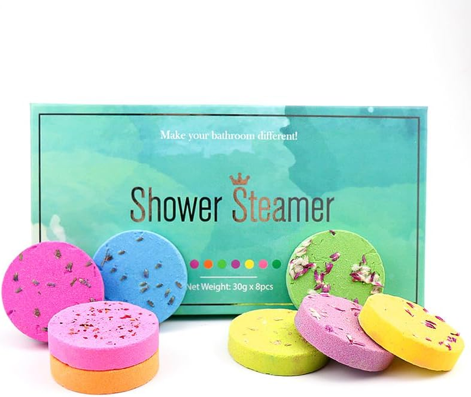 Shower Steamers Aromatherapy,8 Pack Shower Steamer Bombs with Essential Oils for Women and Men，8 Smells for Cozy Daily Showers Body Restore Relaxing Spa Yoga Birthday Christmas Mom Gifts for Women image number 5