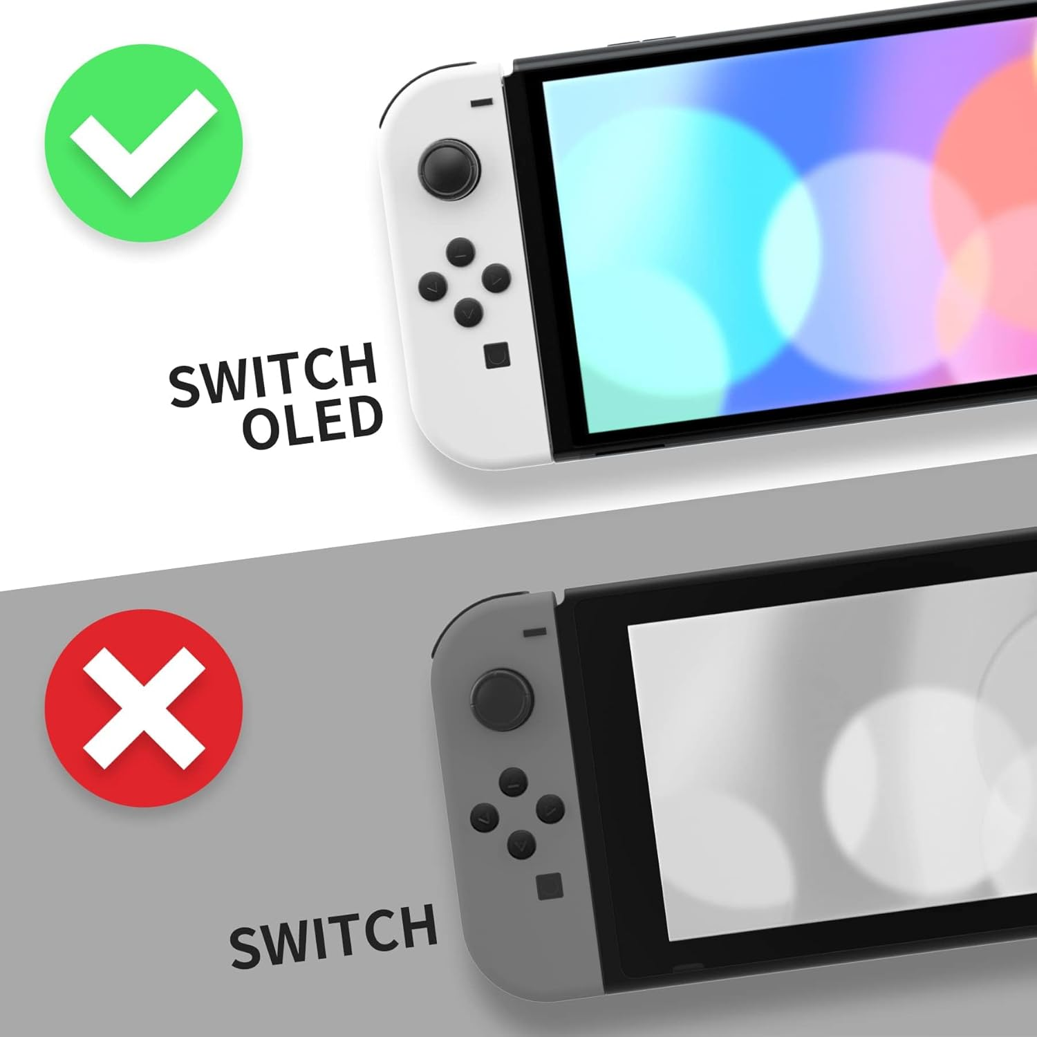 Extremerate DIY Full Set Shell Buttons for Nintendo Switch OLED, White Replacement Console Back Plate & Kickstand, Custom Case Housing for Nintendo Switch OLED Joycon Controller [Control NOT Included]