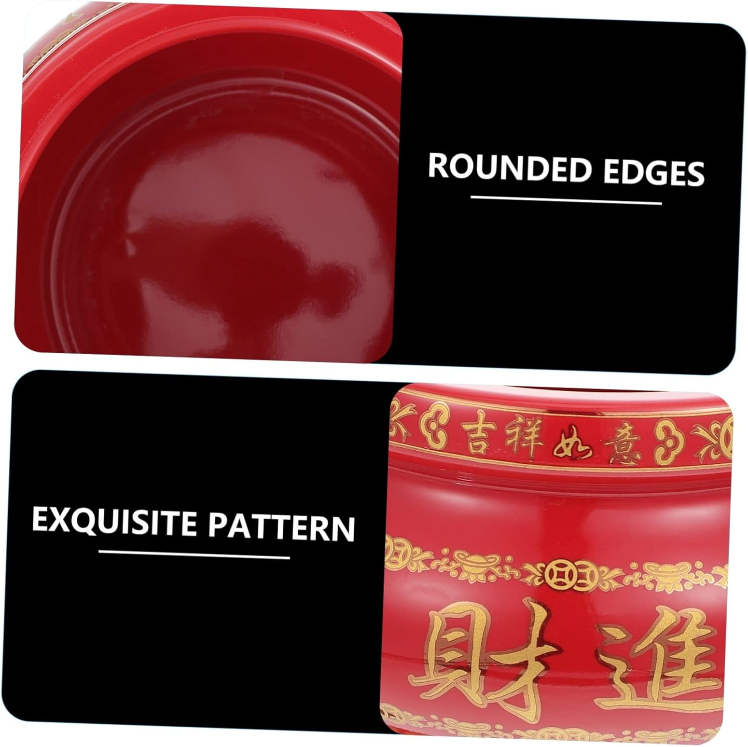 Ceramic Incense Burner Holder Red Incense Bowl Multi-Functional Decor for House