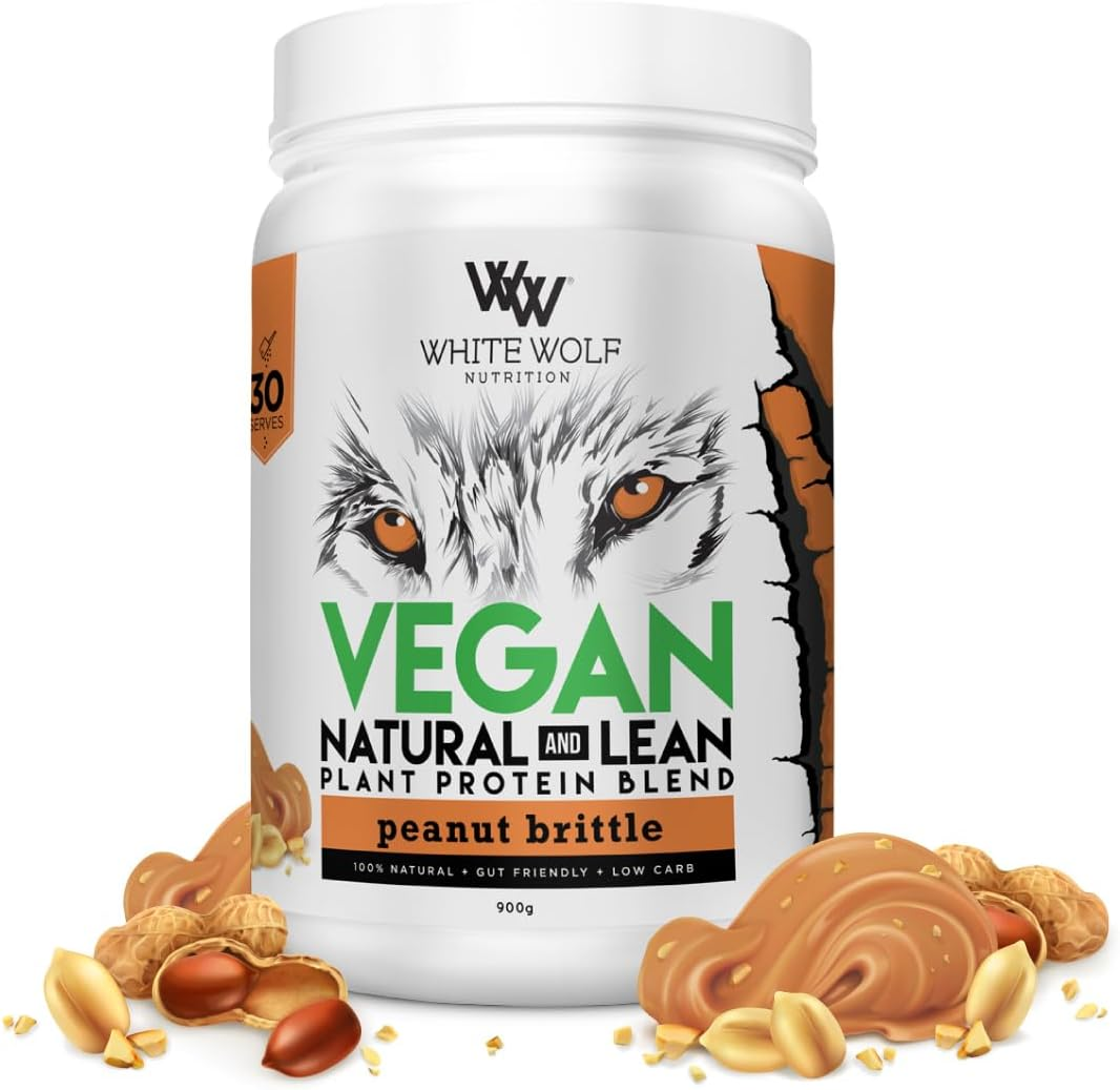 White Wolf Nutrition Natural and Lean Protein - Peanut Brittle 900G image number 1
