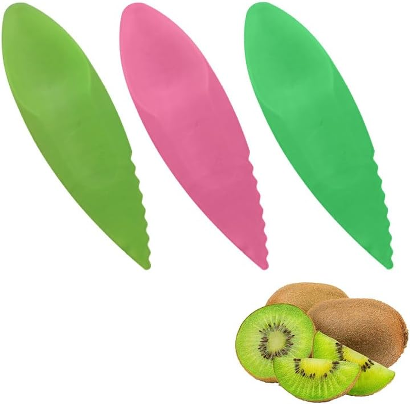 3Pcs 2 in 1 Kiwi Easy Peelers Cutter Fruit Pulp Spoon Fruit Peeler Kitchen Tool Professional Random Color image number 2