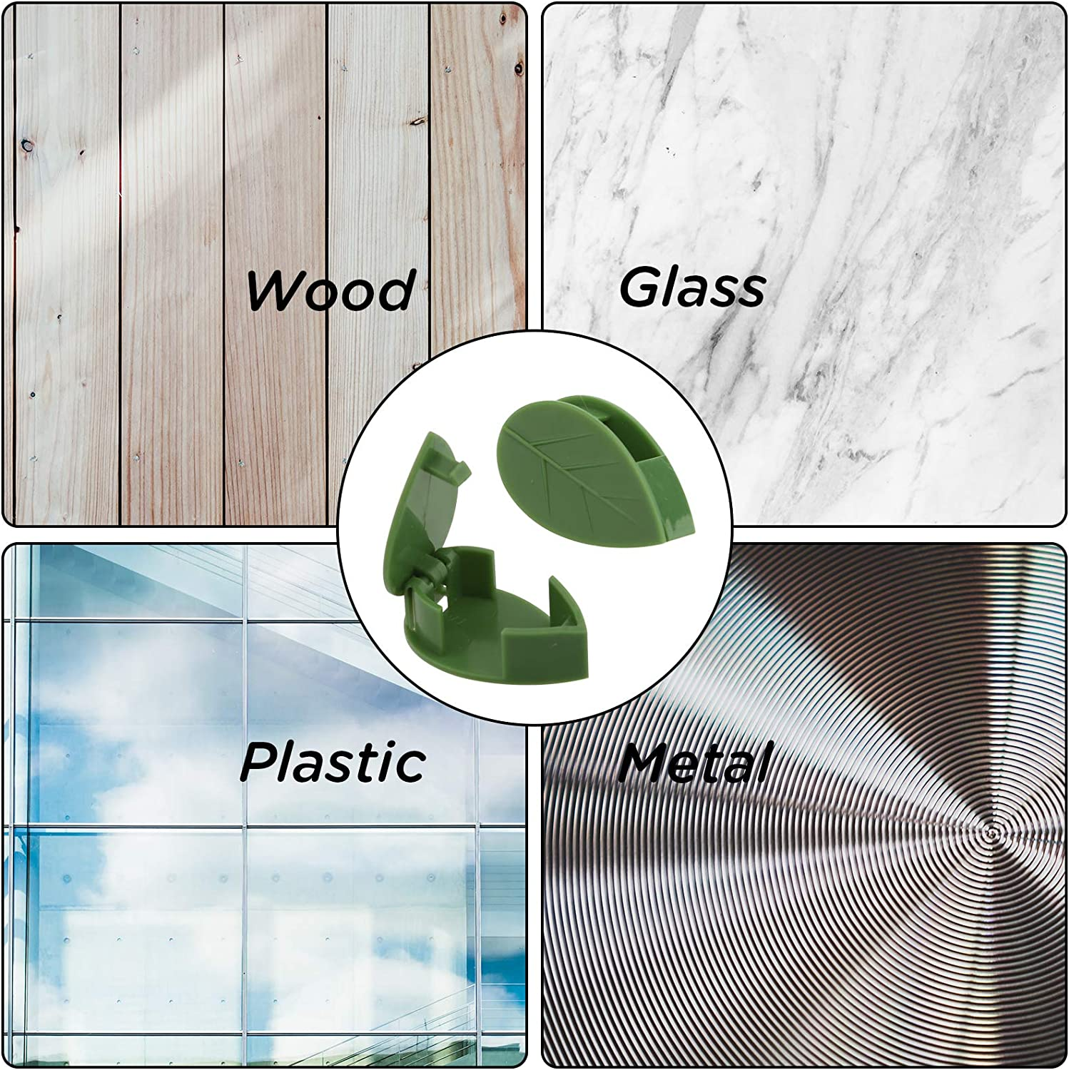 SAVITA 30PCS Plant Climbing Wall Fixture Clips Self-Adhesive Plant Wall Fixer Clip Invisible Leaf Shaped Vines Holder for Home Decoration and Wire Fixing Cable Organizer