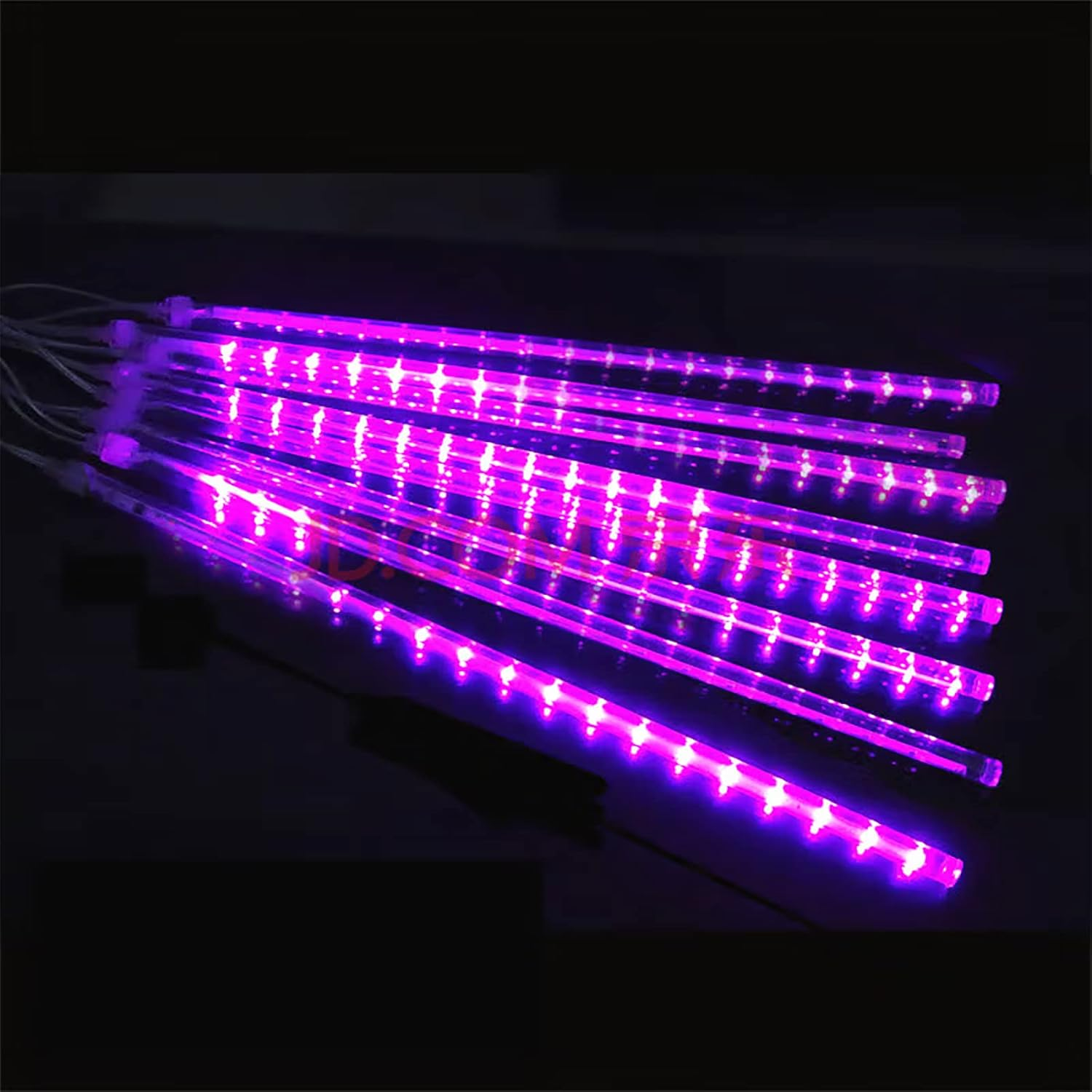 Pinlo Halloween Meteor Shower Rain Lights, 30Cm 8 Tubes 248 LED String Lights, Waterproof Cascading Lights for Indoor Outdoor Party Christmas Tree Decorations Meteor Lights (Purple)