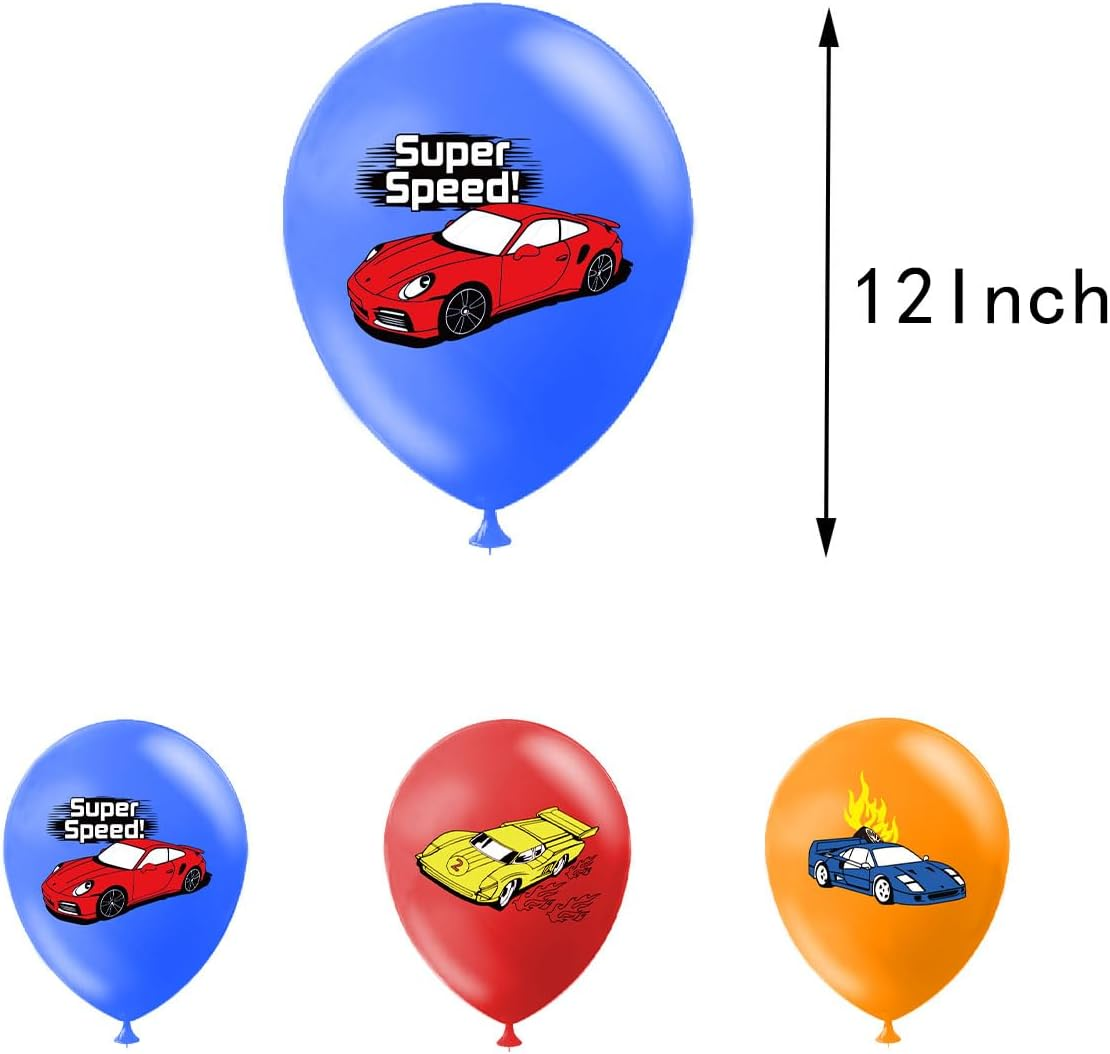 Hot Wheels Birthday Party Supplies - Decorations, Banner, Latex Balloons, Cake & Cupcake Toppers for Kids' Party Decor image number 1