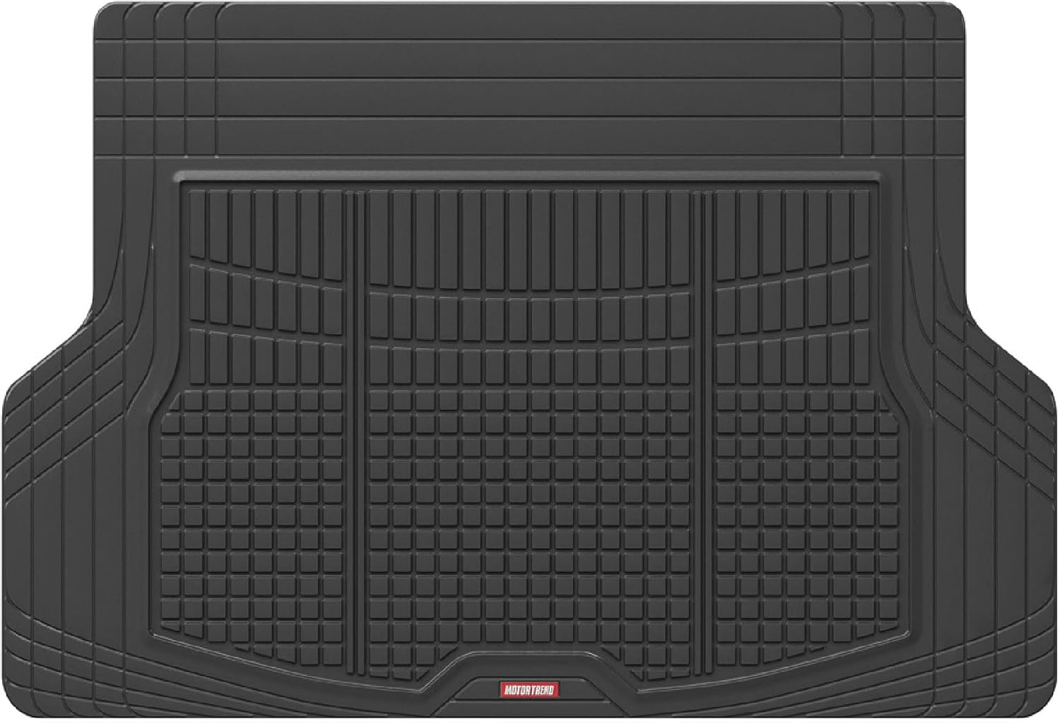 Motor Trend Premium Flextough All-Protection Cargo Mat Liner &ndash; W/Traction Grips & Fresh Design, Heavy Duty Trimmable Trunk Liner for Car Truck SUV, Black (OF-985-BK)