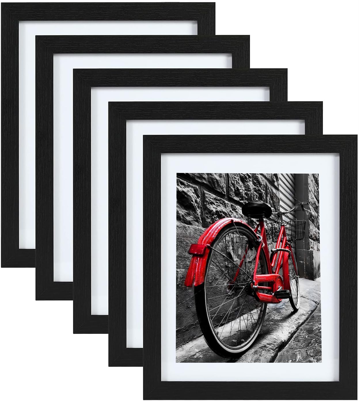 5X7 Picture Frame Set of 5, Wall Hange and Table Decor for Home,Office,Gallery, 5 Pack Poster Frames（Brown,5X7"）