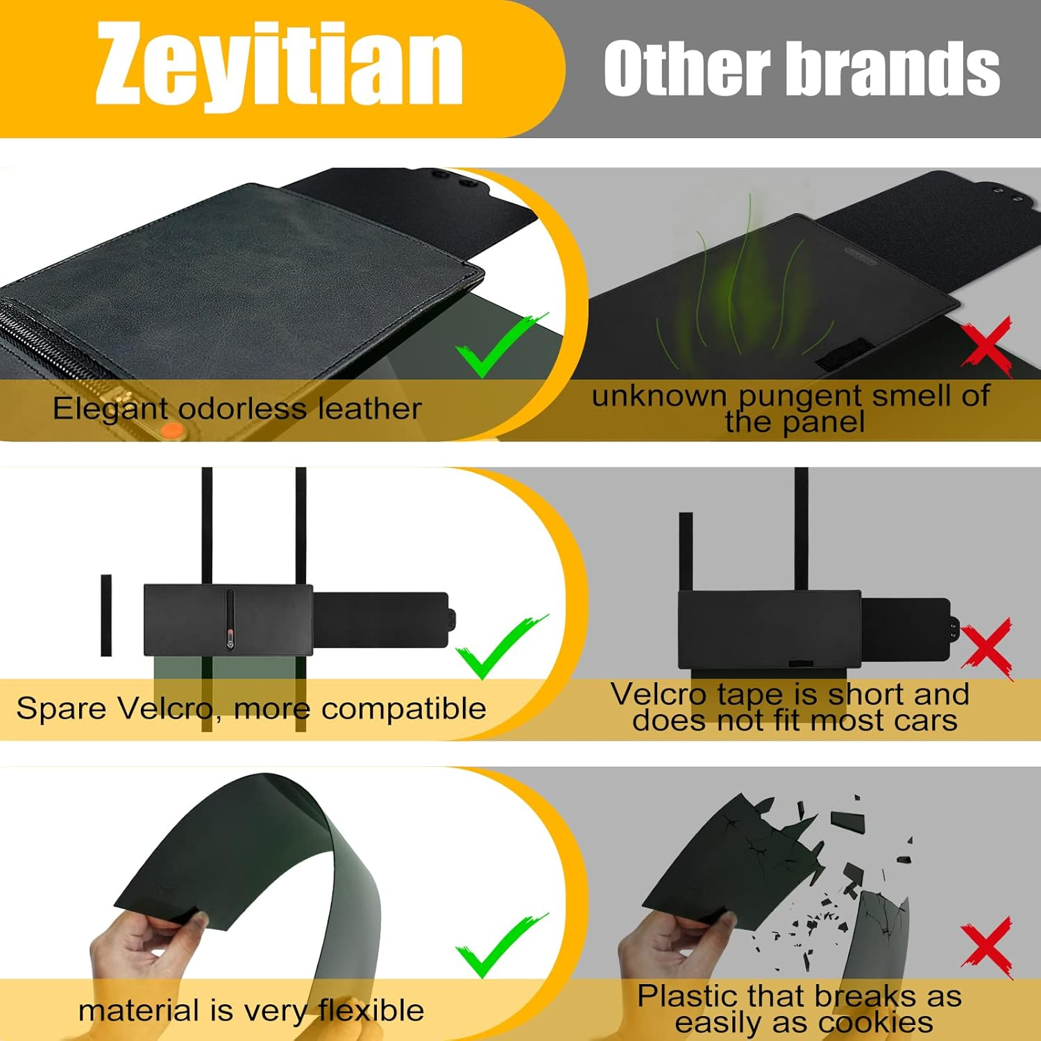 Zeyitian Upgraded Polarized Car Visor Extender Sun Blocker Car Sun Visor Extender for Car Visor,Sun Visor for Car Windshields Automotive Interior Sun Protection,Protects from UV Rays (Driver Side) image number 1