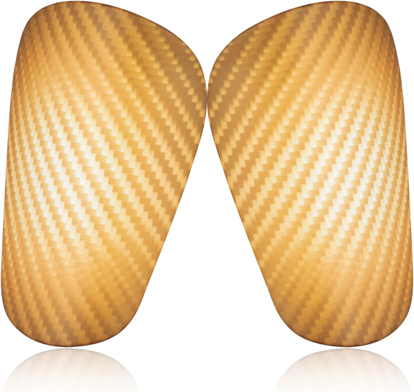 2Pcs Extra Mini Soccer Shin Guards, 3.94X2.36 Inch Miniature Football Shin Pads Small Shin Guards Youth & Adults Tiny Protective Equipment for Kids Boys Girls Women Men (Yellow) image number 1