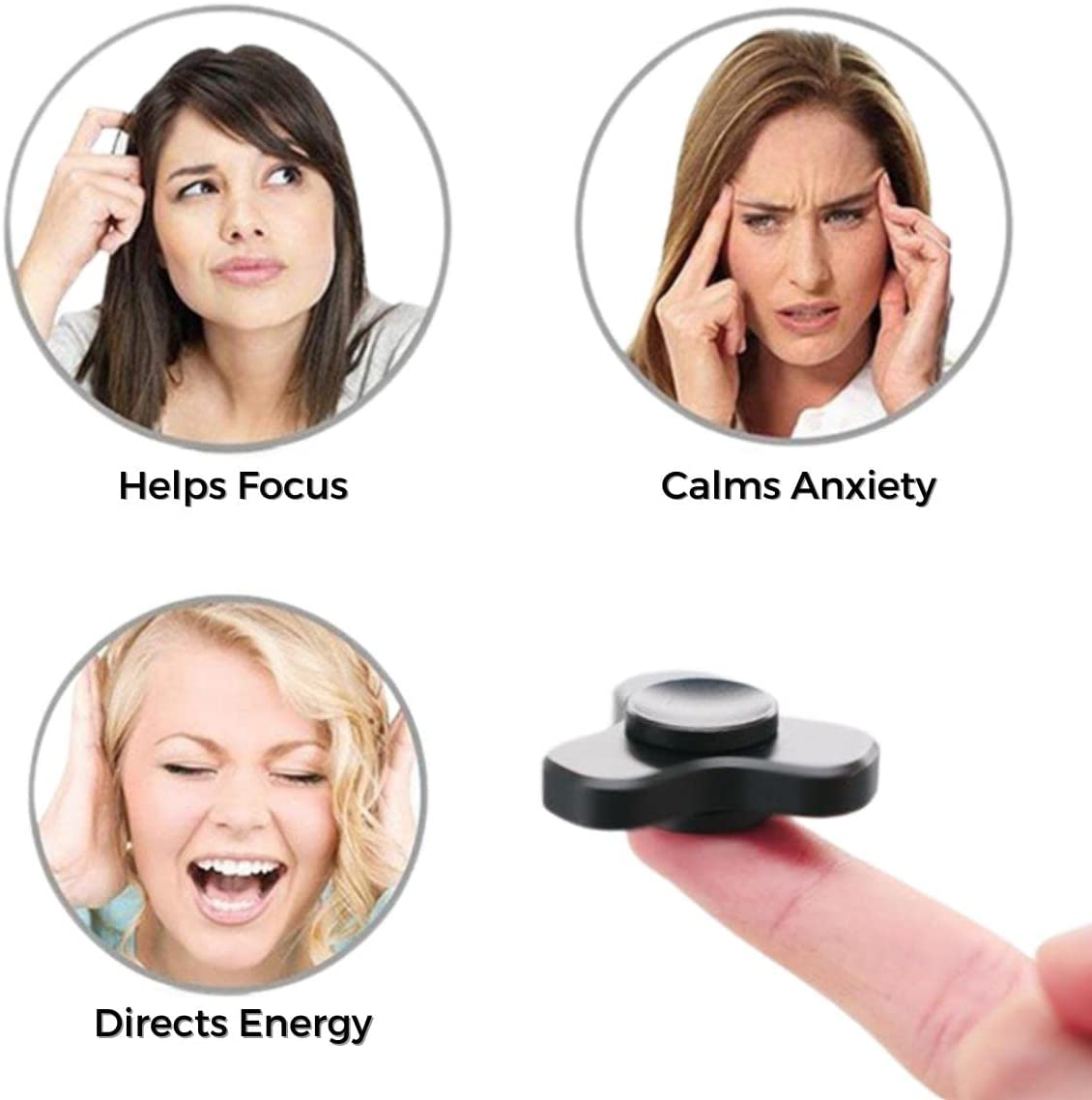 INDISTRACTABLE Metal Fidget Spinner for Adults (Tri Spinner, Iris) Quality Fidget Toy for ADHD image number 1