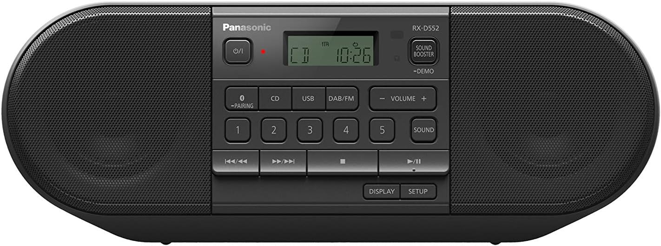 Panasonic RX-D552 Powerful Portable DAB+ Radio with CD, Bluetooth&reg; and USB (RX-D552GN-K) image number 3