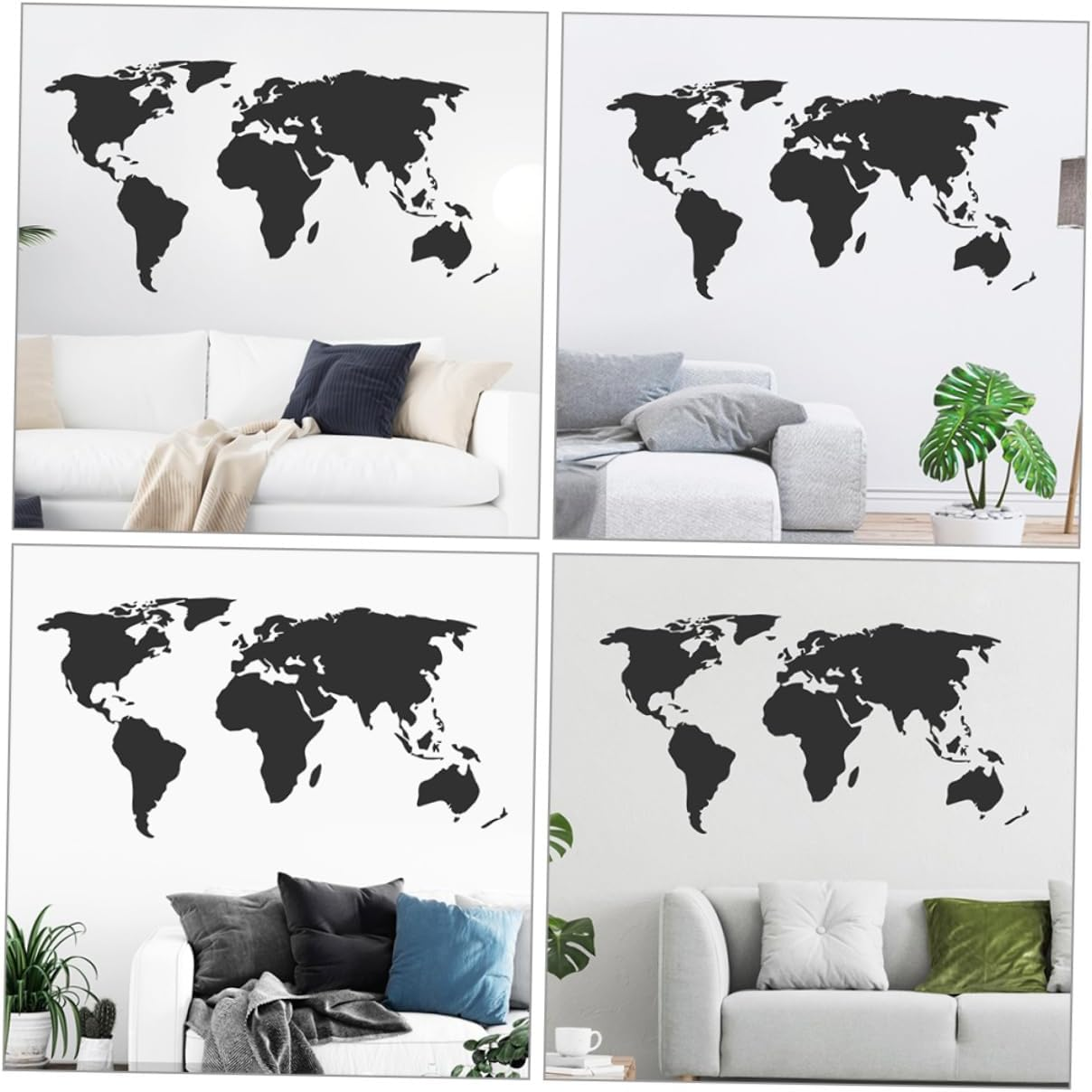 World Map Wall Sticker Living Decor Removable Wall Stickers Map Wallpaper for Bedroom image number 5
