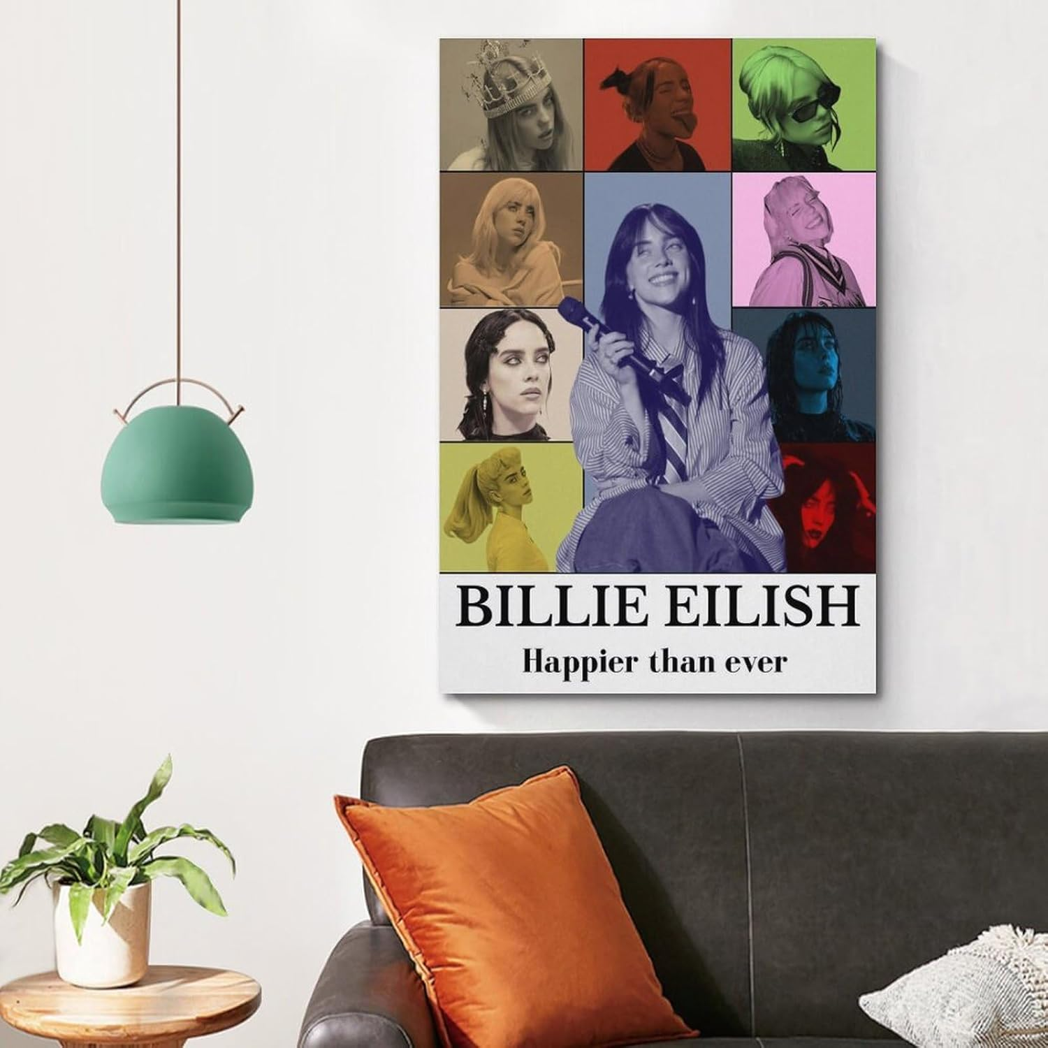 Music Billie Wall Art Eilish Canvas Poster Poster Canvas Painting Wall Art Picture Home Decor Print for Bedroom Living Room Dorm Study Bar Office 08X12Inch(20X30Cm) image number 1