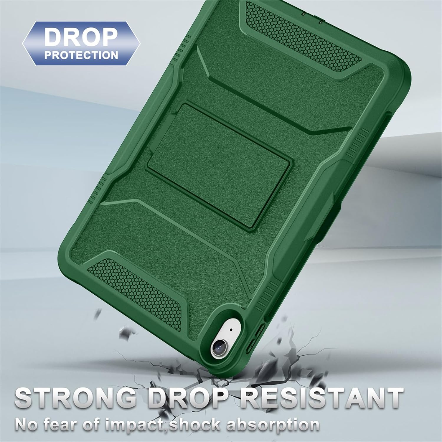 Soke Case for Ipad (A16) 11Th Generation 11-Inch 2025, Ipad 10Th Generation 10.9-Inch 2022, with Built-In Screen Protector and Kickstand, Rugged Full Body Protective Cover - Alpine Green - Hot Pink image number 5