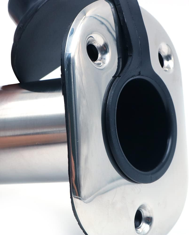 2X ZONADA Heavy Duty Stainless Steel 316 Fishing Rod Holders, Marine Grade, Flush Mount Fishing Rod Pole Holders, 90 Degree image number 2