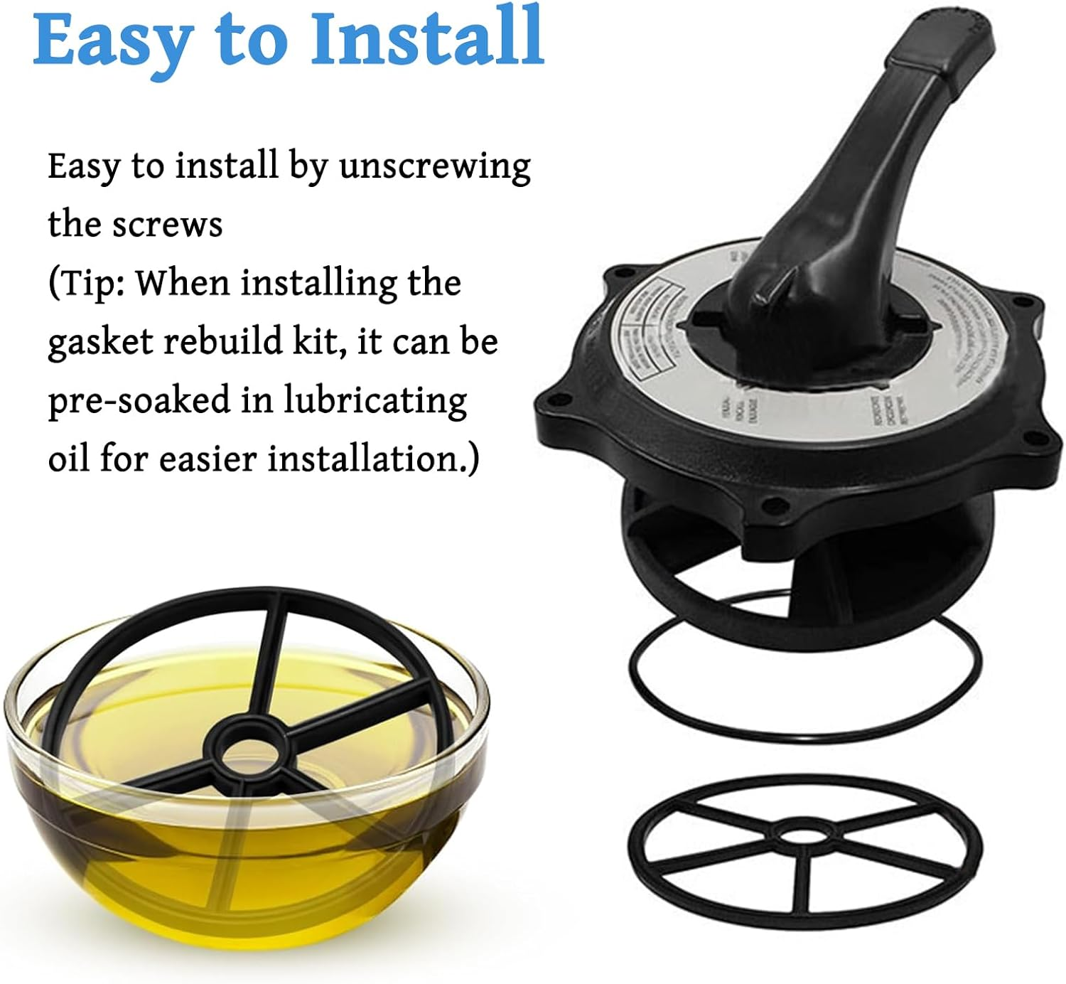 Replacement Sealing Ring Pool Pump, Bestway Flowclear Seal for Sand Filter System 6-Way Valve Rubber Pool Seal Flowclear Replacement Parts Compatible with Hayward Vario-Flo XL Valve Filter image number 2