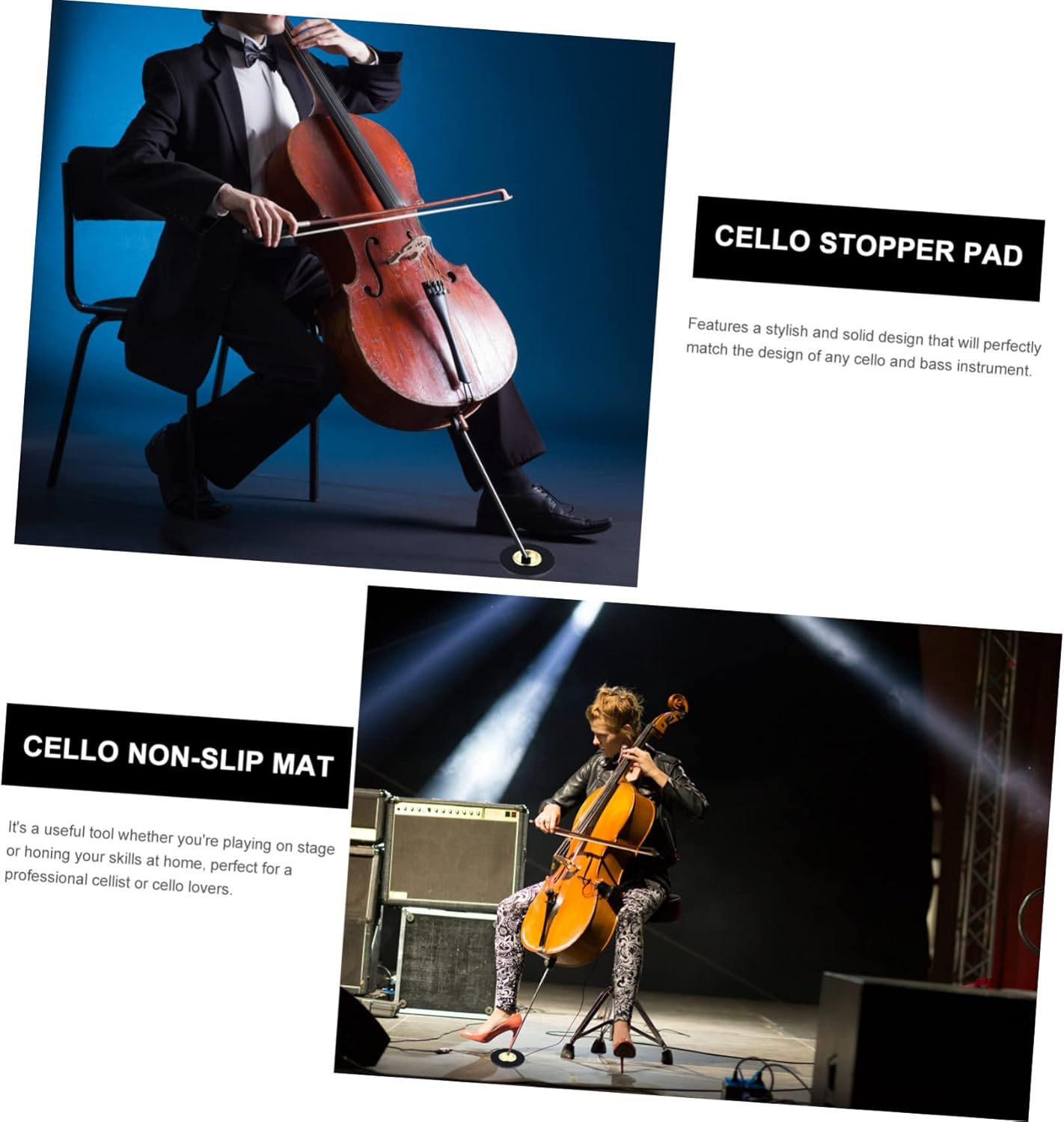 Anti-Slip Mat for Cello End Pin Stand Holder Violoncello Non Slip Pad Floor Protector Small Nylon Material Lightweight Portable image number 4