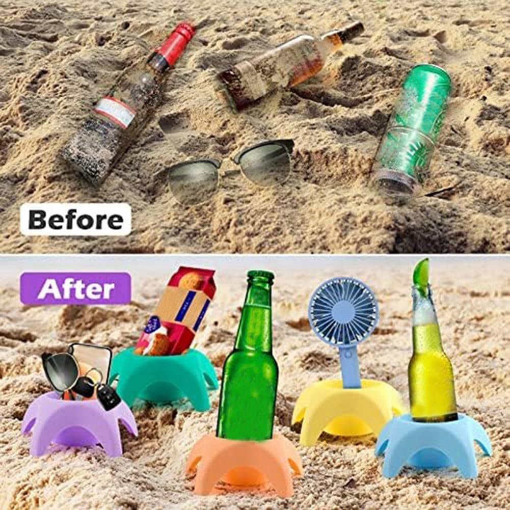 Beach Vacation Essentials Replacement Accessories Beach Cup Holders, Sand Coasters, Beach Travel Essentials for Women image number 2