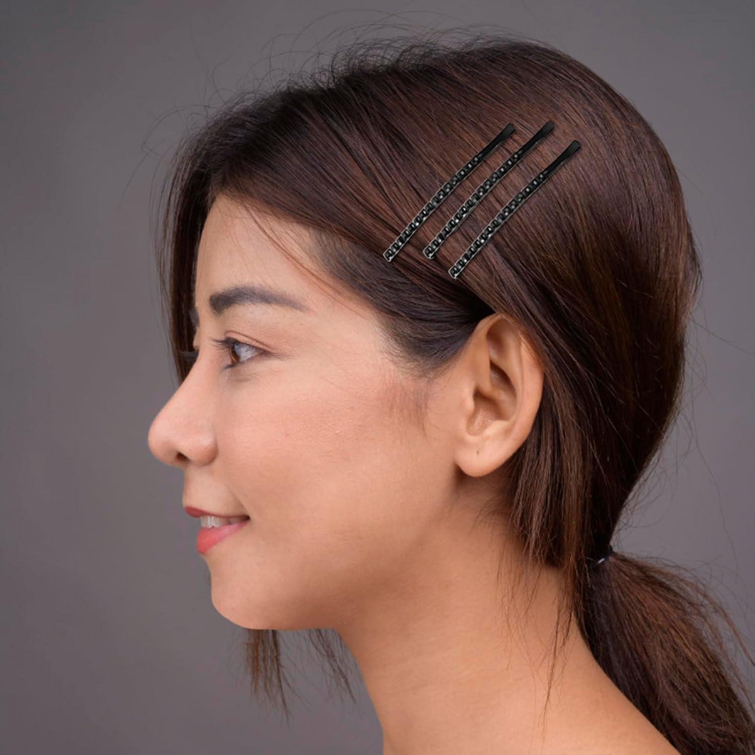 40 Pcs Black Rhinestone Bobby Pins Sparkly Hair Decoration Shiny Crystal Diamond Hair Pins Metal Hair Barrettes Hairpins for Women (Black)