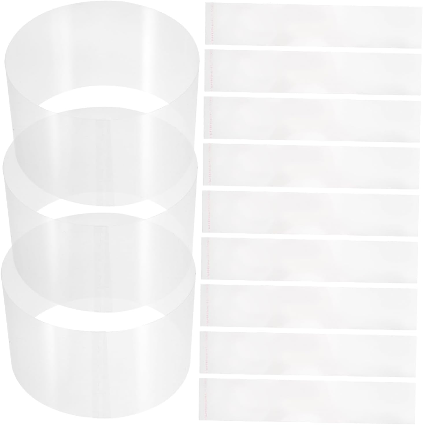 100 Sheets Cake Decorations Self-Adhesive Cake Collars for Birthday Wedding Baking image number 6