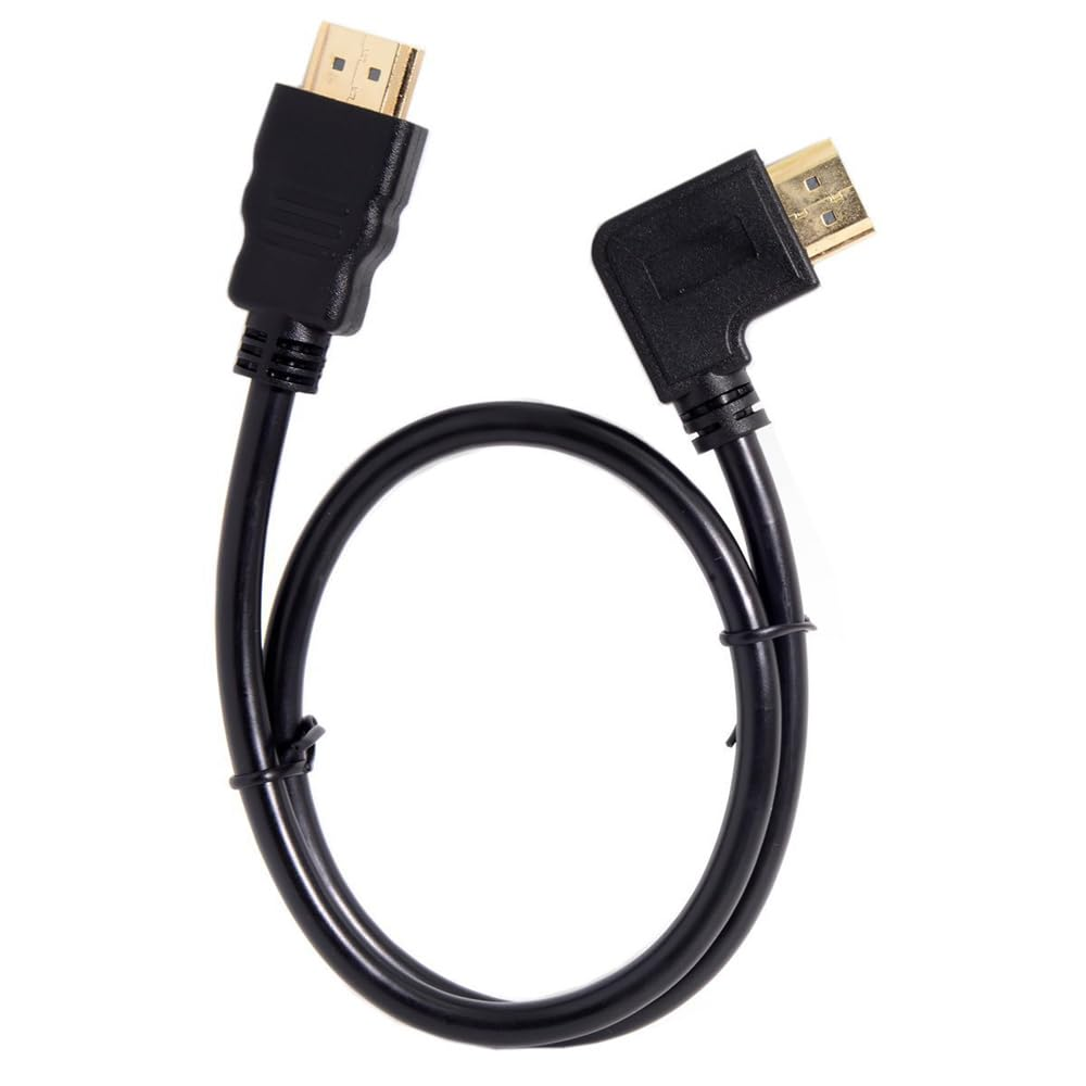 JSER 90 Degree Left Angled Type HDMI 1.4 Male to HDMI Male Cable Support 3D & Ethernet 50Cm (Left Angle) image number 2