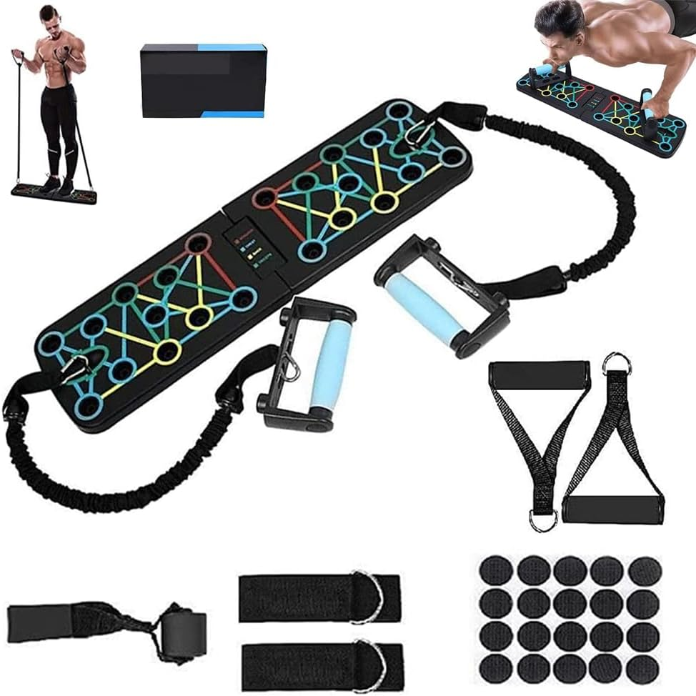 Foldable Push up Rack Board,Multi-Functional Push up Board,Chest Muscle Exercise,Portable Non-Slip,Exercise- Fitness Accessories,For Chest/Shoulders/Back/Triceps image number 5