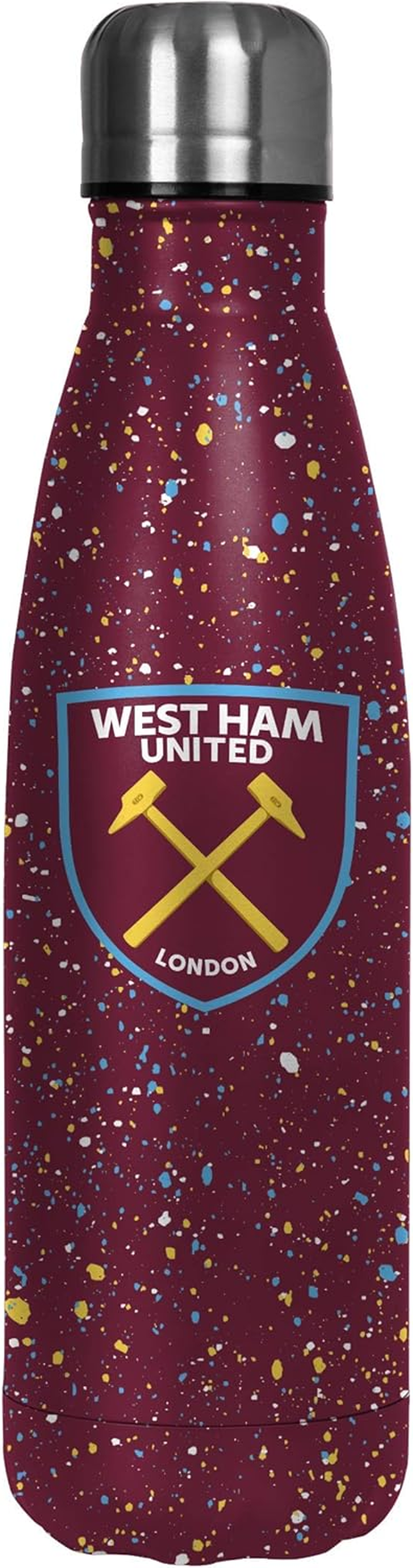 Forever Collectibles UK FOCO Premier League International Championship League Ligue 1 2 SPFL Irish Serie a Football Fan Thermal Paint Splatter Insulated 500Ml Bottle - Everton image number 4