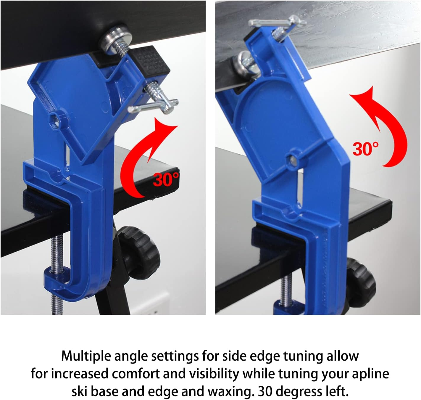 XCMAN All Metal Alpine Ski Vise for Ski Tuning and Waxing Adjustable Angle and Height Durable and Stable image number 2