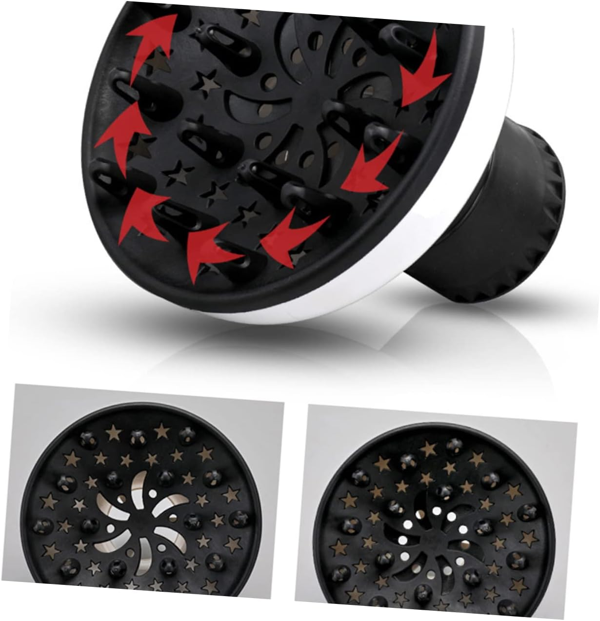 SAFIGLE Hair Dryer Nozzle Styling Hair Diffuser Attachment for Blow Dry Brush for Home and Salon Use image number 5