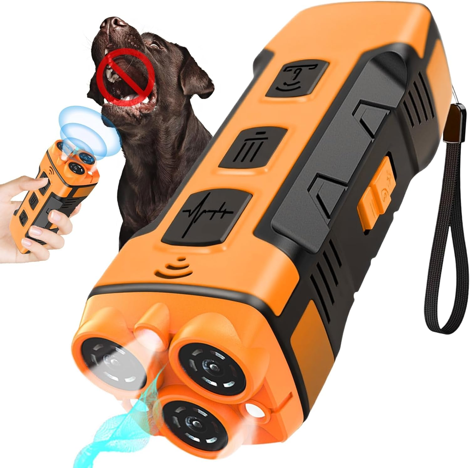 5-In-1 Dog Barking Deterrent Devices &ndash; anti Barking Device for Dogs, 3 Modes, 50Ft Range, Indoor/Outdoor Dog Training, Safe & Humane Bark Control with Rechargeable Battery image number 3