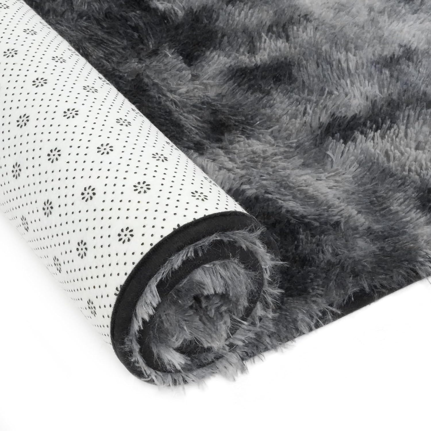 Large Fluffy Area Rugs, Soft Shaggy Rugs Carpets for Living Room Bedroom Dining, 200 X 230Cm Indoor Modern Non Slip Chair Mat Home Decor Carpet Floor Mat, Dark Grey image number 6