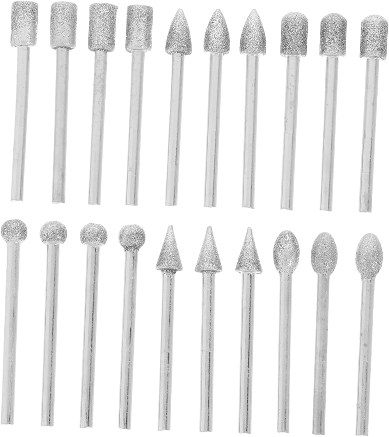 ULTECHNOVO 20Pcs Emery Grinding Head Bit for Jade Rotary Tool Sander Attachment for Jewelry Making and Carving image number 2