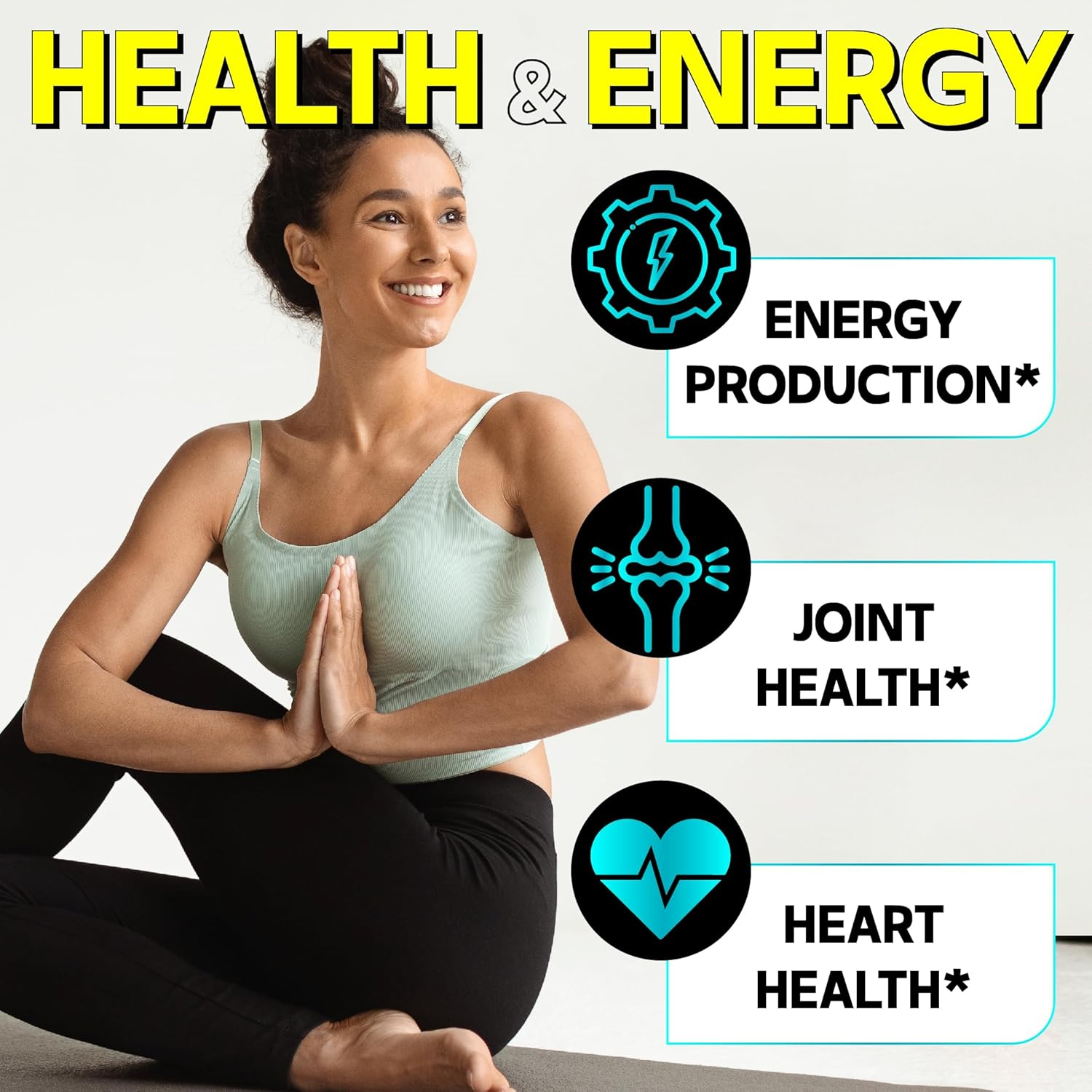 3In1 Coq10 and Turmeric Supplement Extract - Combined with Black Pepper - Professional Combination - 60 Capsules image number 5