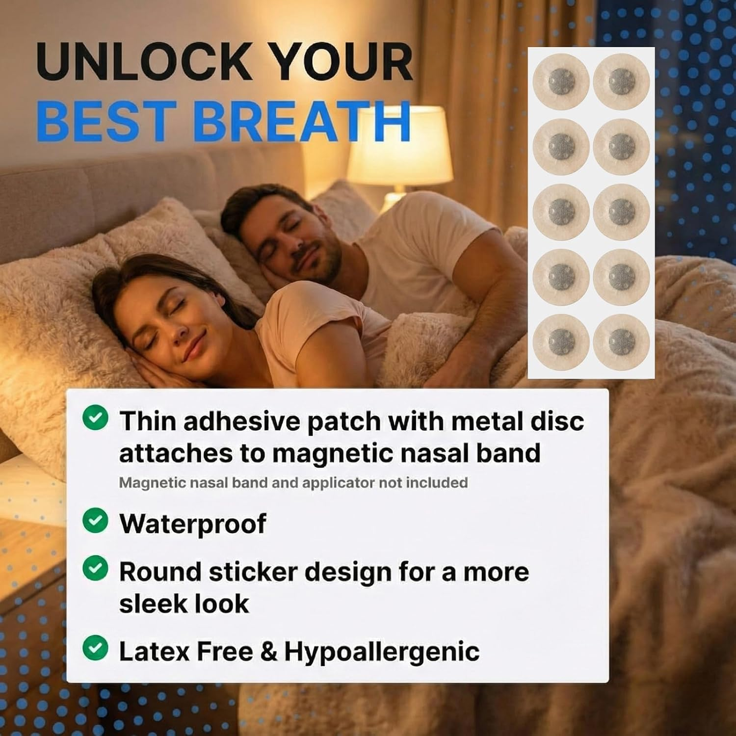 120PCS Anti-Snoring Sleep Nasal Strips Refill Pack, 60-Day Count Skin Safe Anti-Snoring Devices, Enhanced Breathing, Reduce Snoring, Improve Sleep Quality image number 3